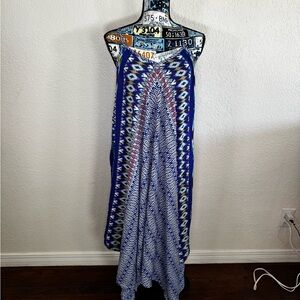 Shoreline Blue and White Patterned Maxi Dress